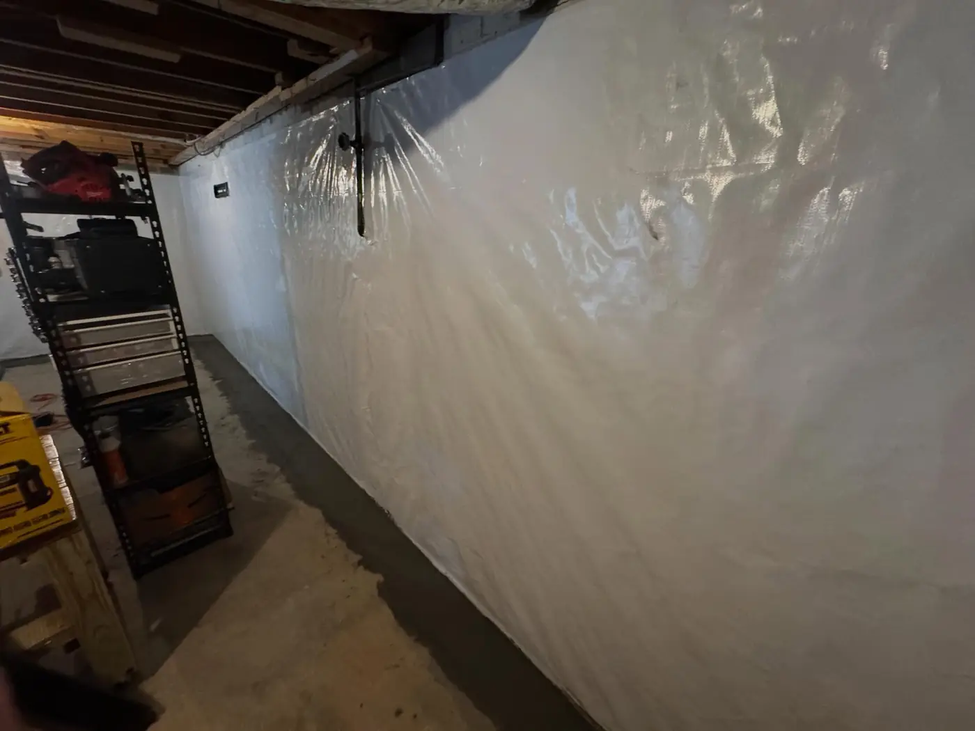 Interior basement drainage, Woodstock, GA