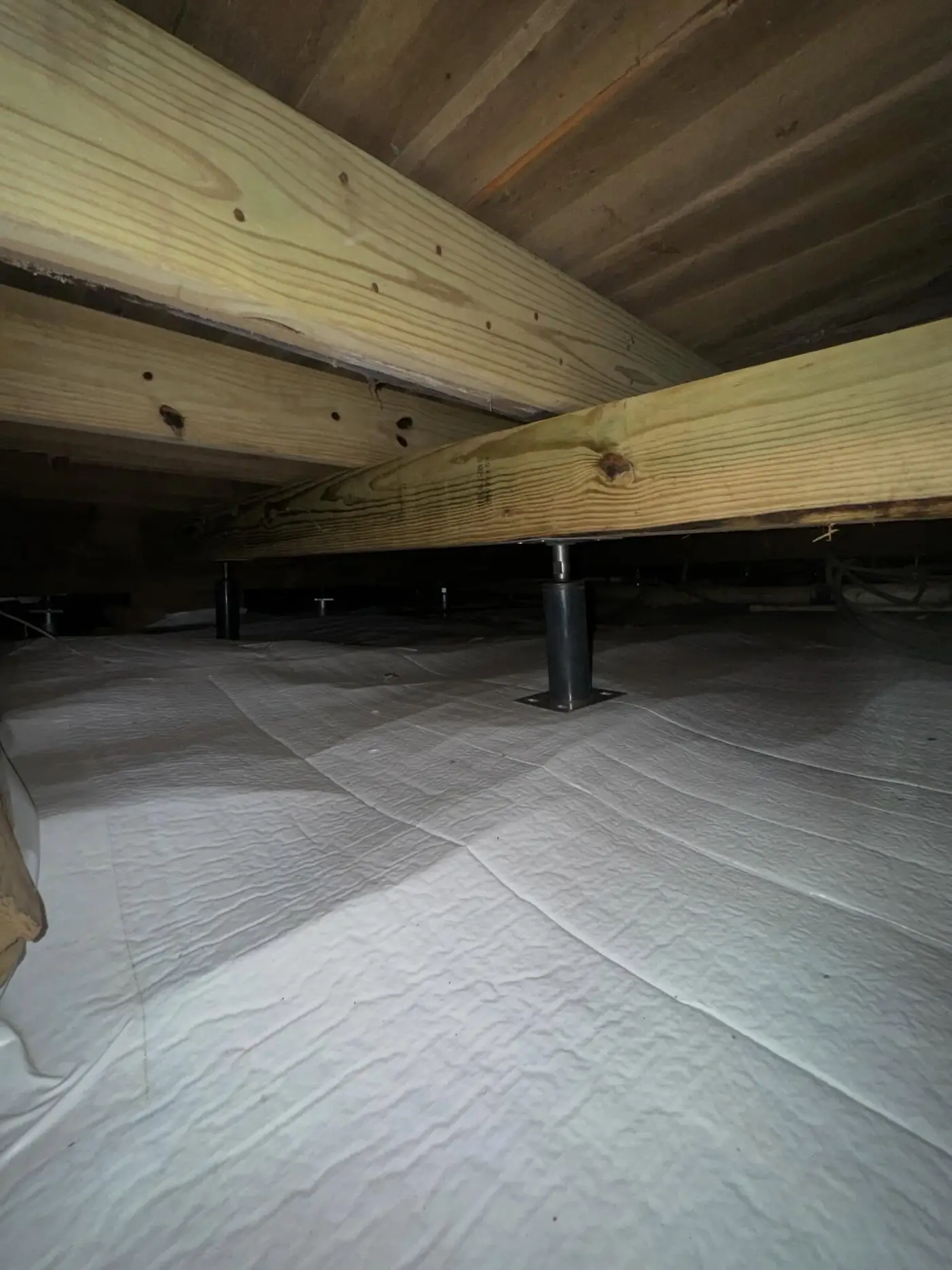 New support beams and jacks installed by PPS in Woodstock, GA
